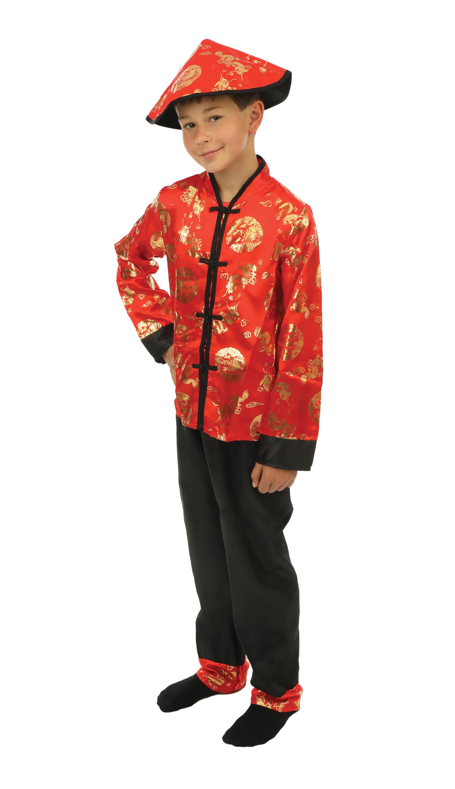 ptit-clown-chinesisches-neujahrskost-m-kinder-rot-polyester image 2