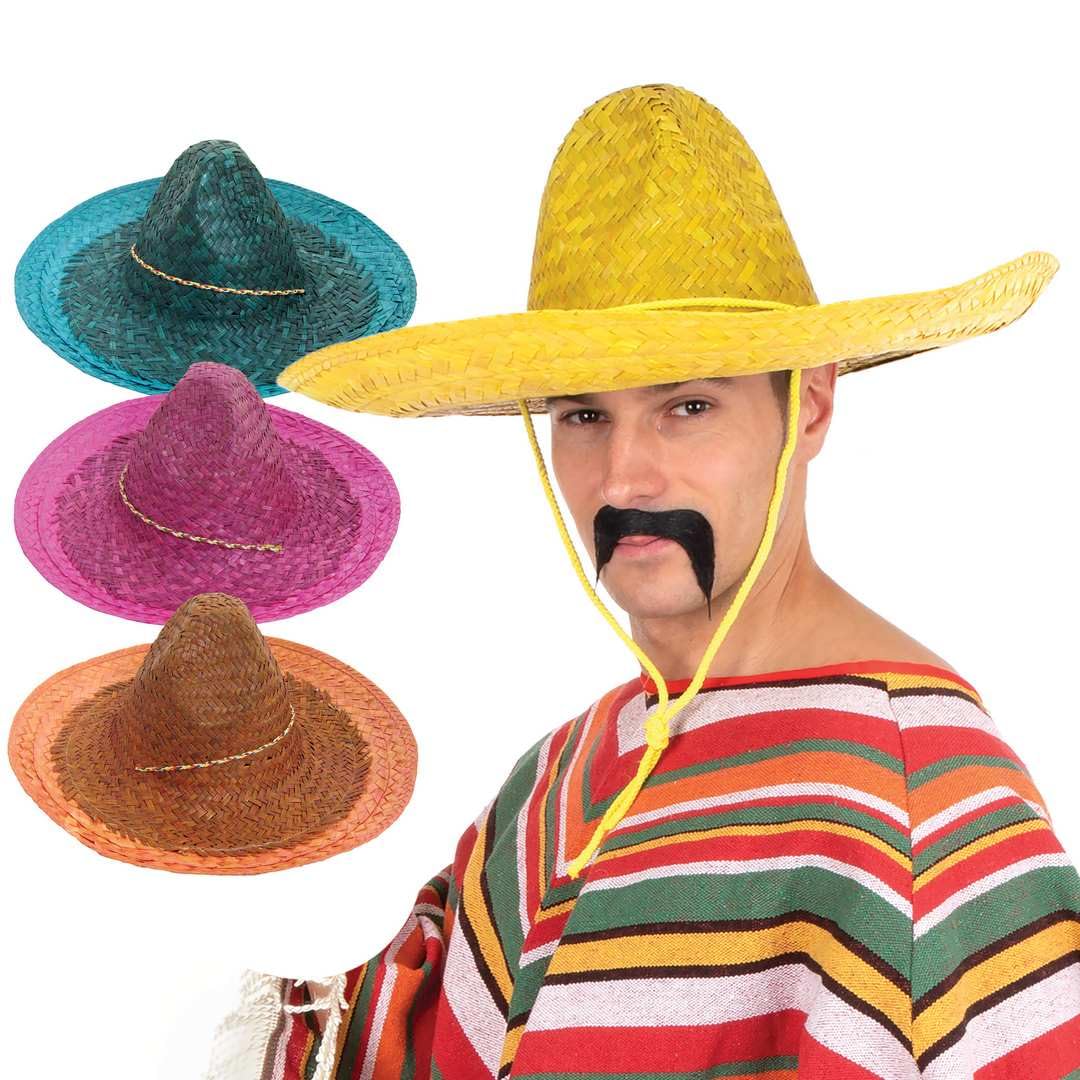 p-tit-clown-50800-stroh-sombrero-hut-mit-klebeband image 2