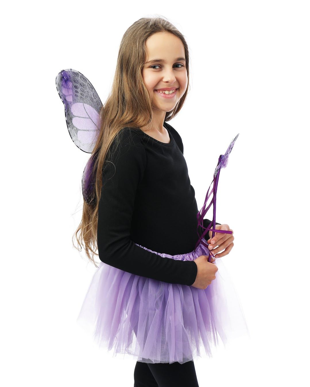 ptit-clown-80240-schmetterling-kost-mset-kinder-violett-tutu-fl-gel-haarreif-zau image 3
