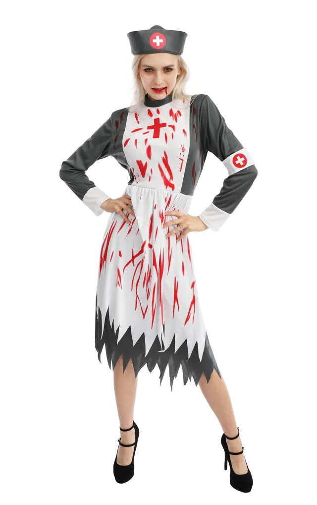 ptit-clown-blutiges-krankenschwester-kost-m-kleid-haarreif-f-r-erwachsene image 1