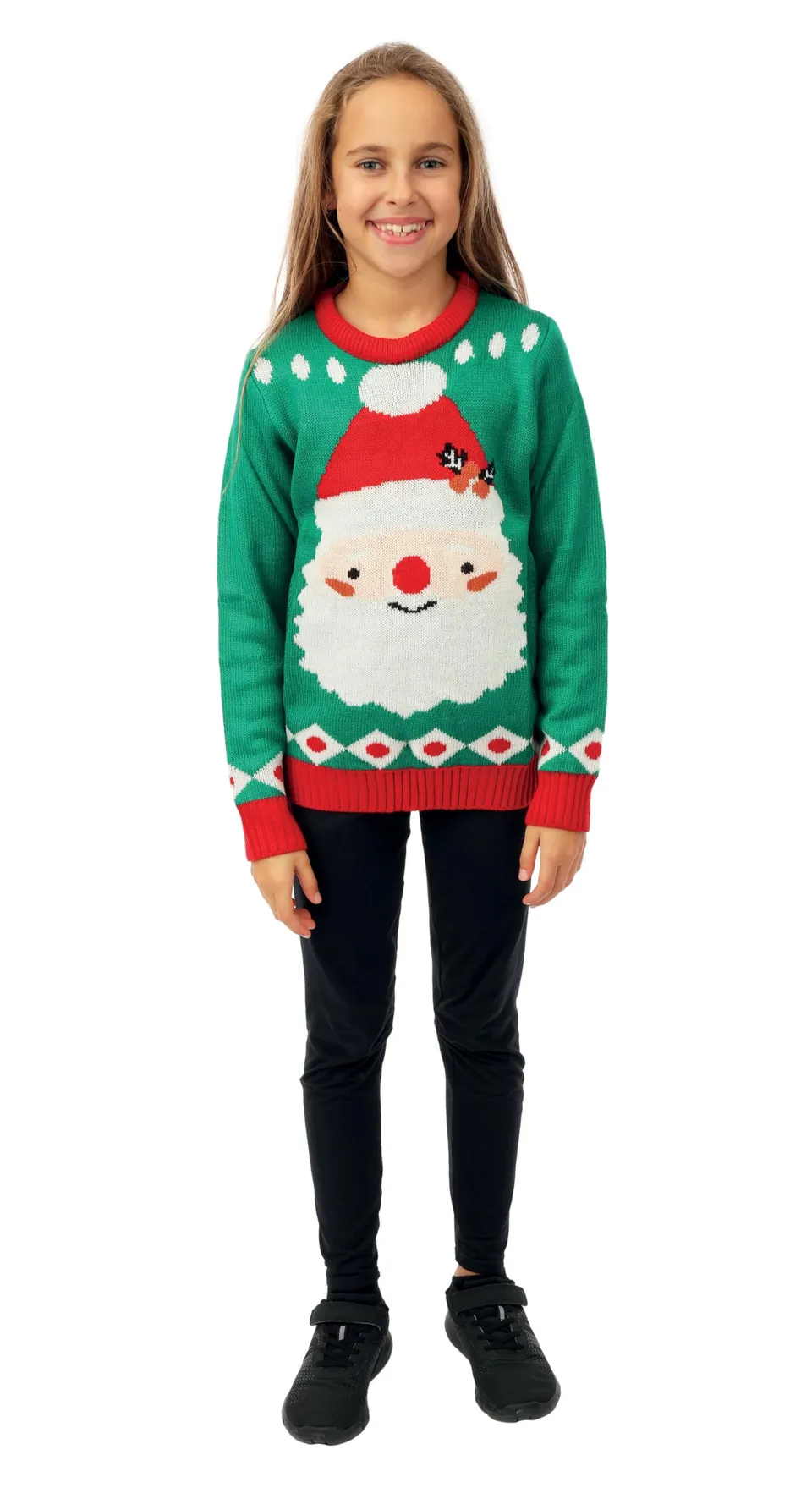 ptit-clown-weihnachtspullover-kinder-gr-n-rentier-10-12-jahre-acryl-unisex image 1
