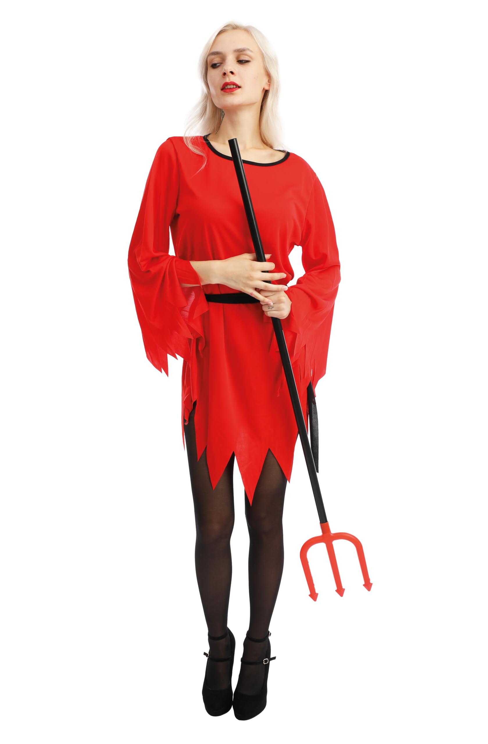 p-tit-clown-teufelskost-m-rot-damen-erwachsenenkost-m-mit-kleid-und-g-rtel image 5