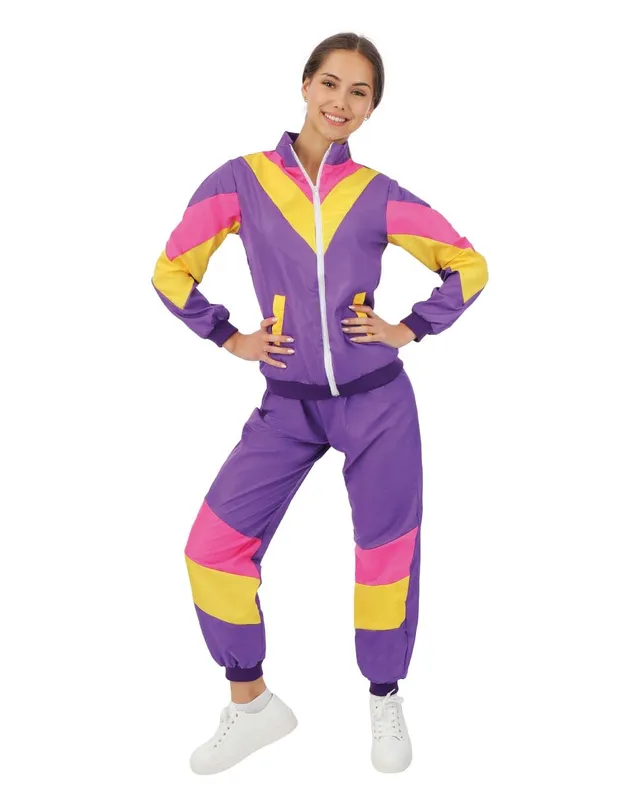 p-tit-clown-80er-trainingsanzug-damen-violett-gr-l image 1