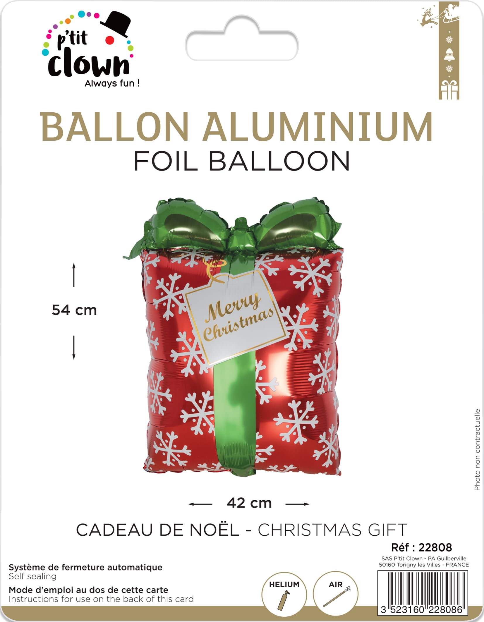 ptit-clown-re22808-folienballon-weihnachtsgeschenk-54-cm image 2