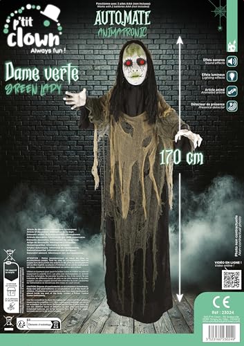 p-tit-clown-h-ngende-gr-ne-dame-170-cm-animierte-halloween-deko-mit-sound-und-li image 5