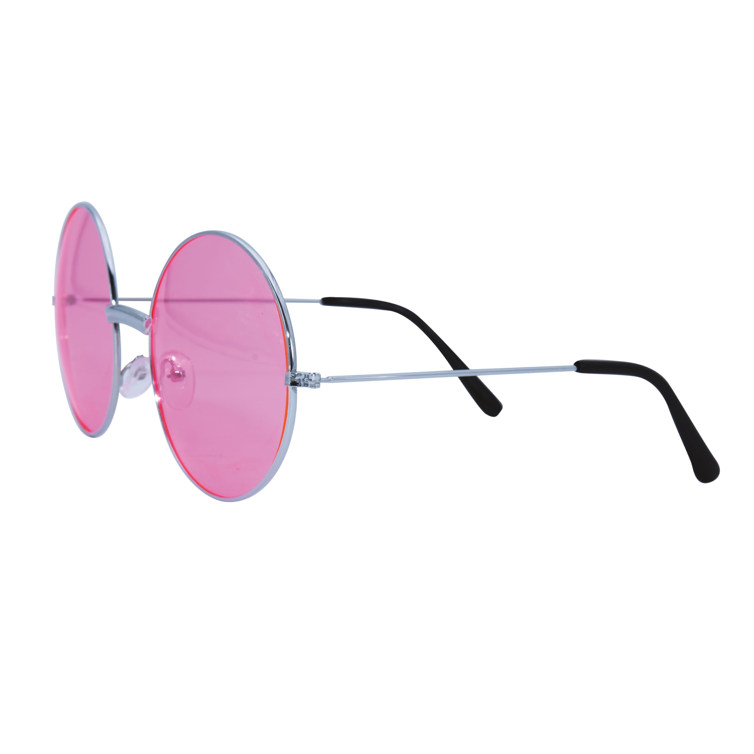 ptitclown-hippie-brille-rose-runde-metallbrille-erwachsene image 6