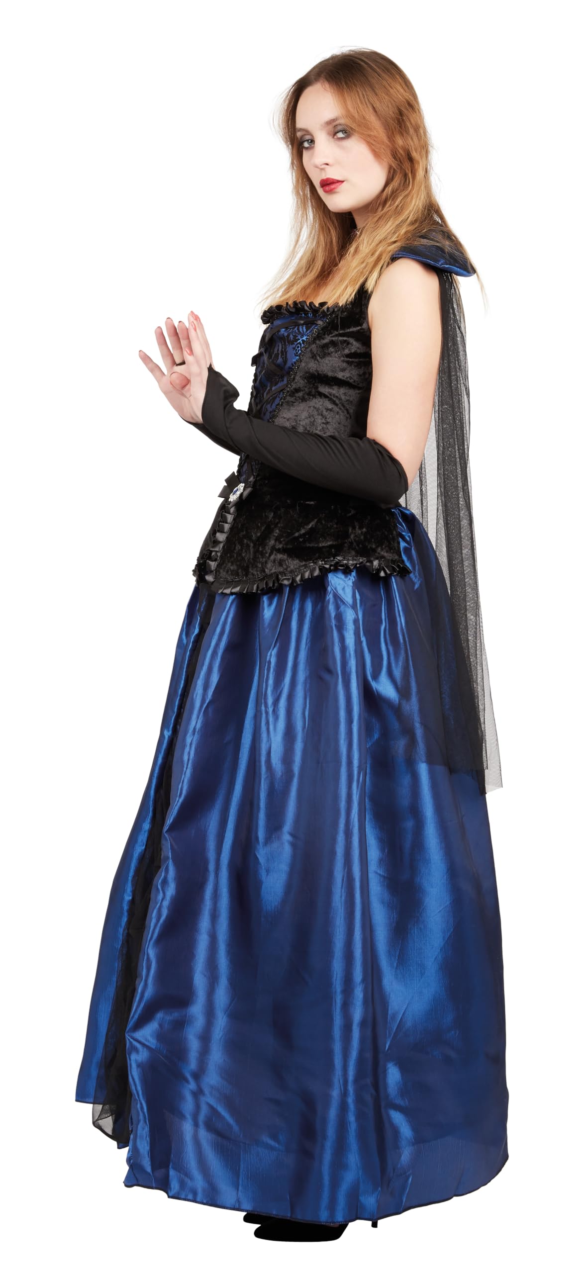 p-tit-clown-gothic-countess-kost-m-l-xl-blaues-kleid-mit-umhang image 2