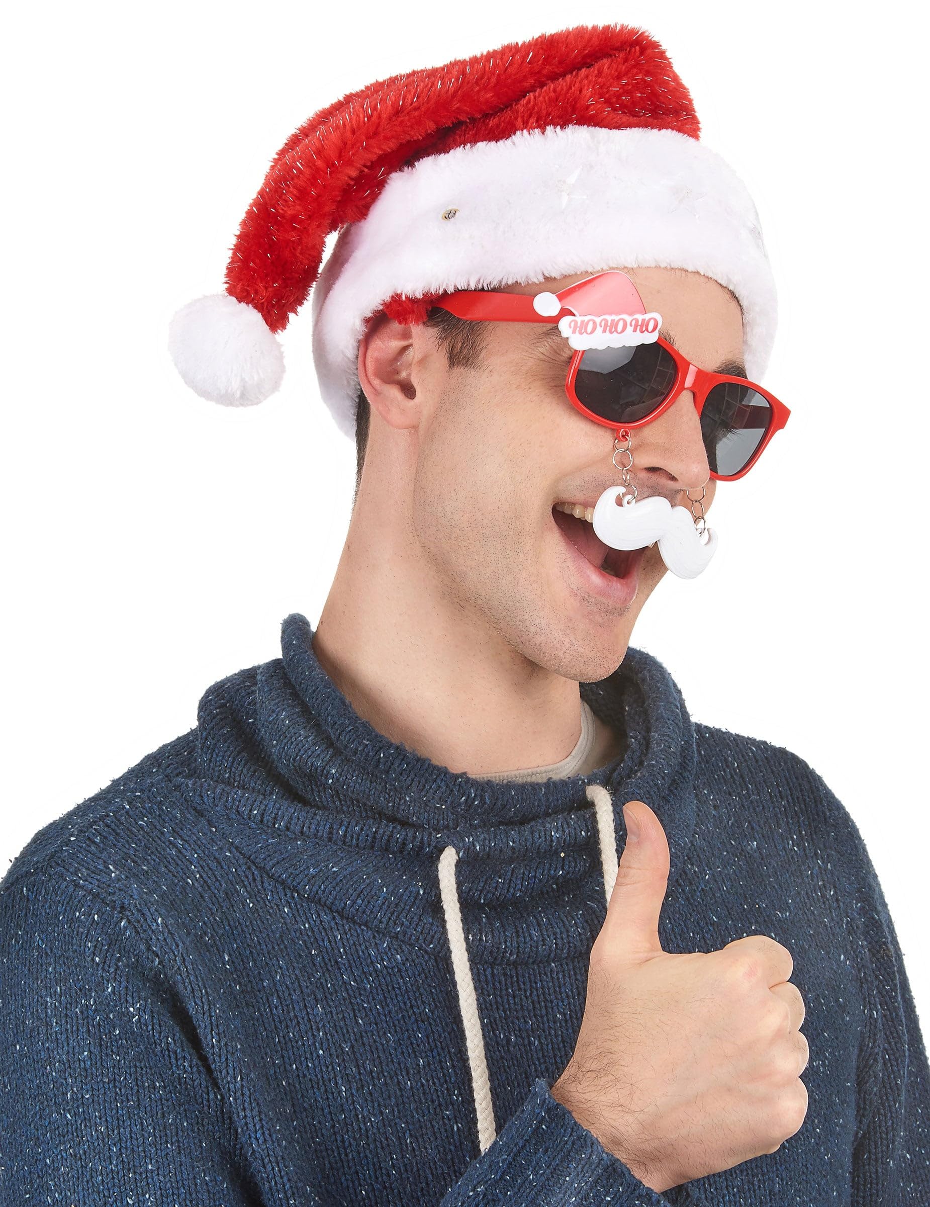 generique-santa-claus-leuchtende-m-tze-erwachsene-rot-wei image 2
