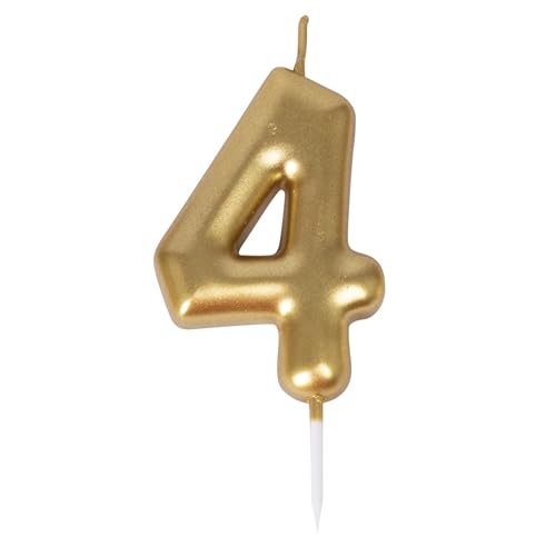 ptit-clown-goldkerze-zahl-4-goldene-zahlenkerze-f-r-geburtstag-und-jubil-um image 6