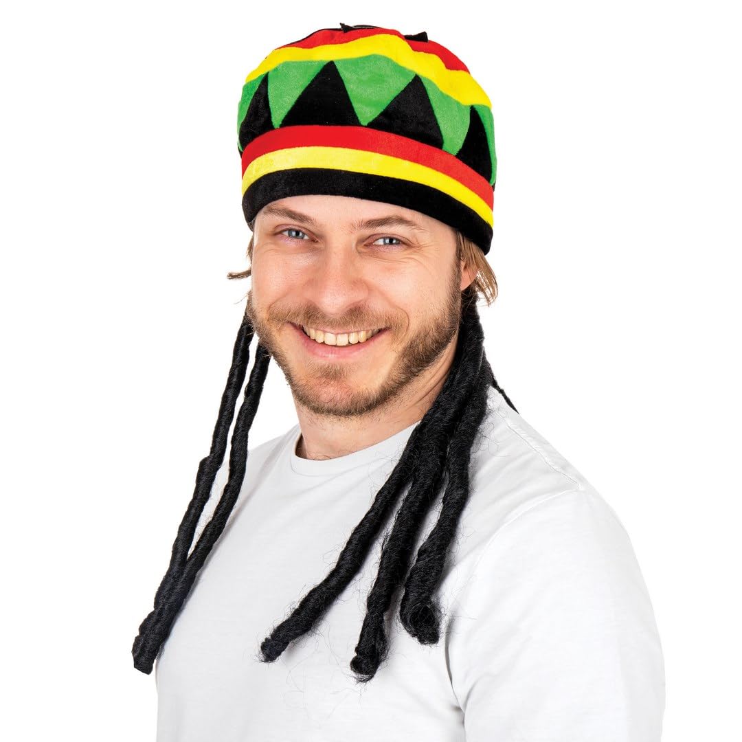 p-tit-clown-14782-barett-rasta-velours-mit-dreadlocks-erwachsene image 2