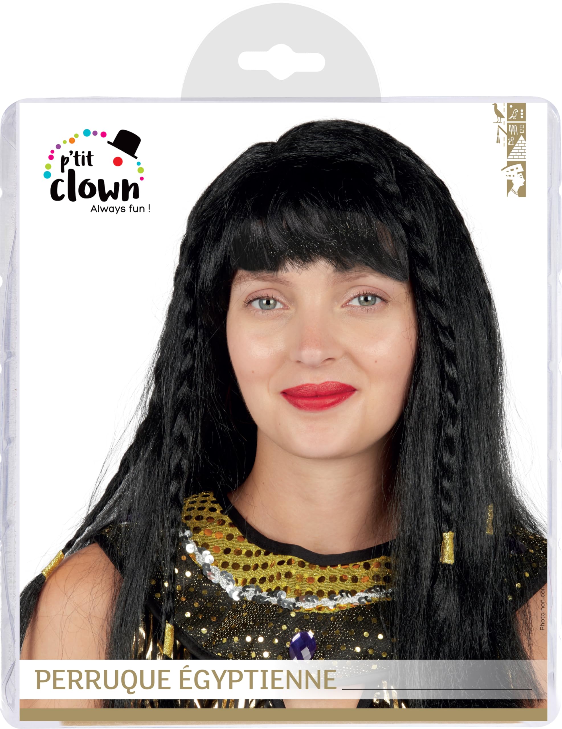 ptit-clown-22548-kleopatra-per-cke-gyptische-k-nigin-f-r-damen-kunsthaar-schwarz image 3