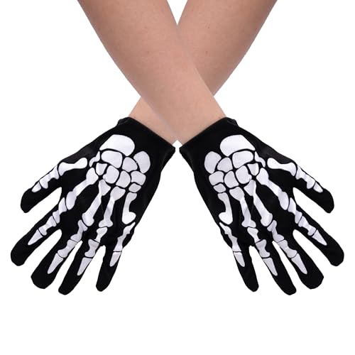 ptit-clown-skeletthandschuhe-erwachsene-schwarz-wei image 6