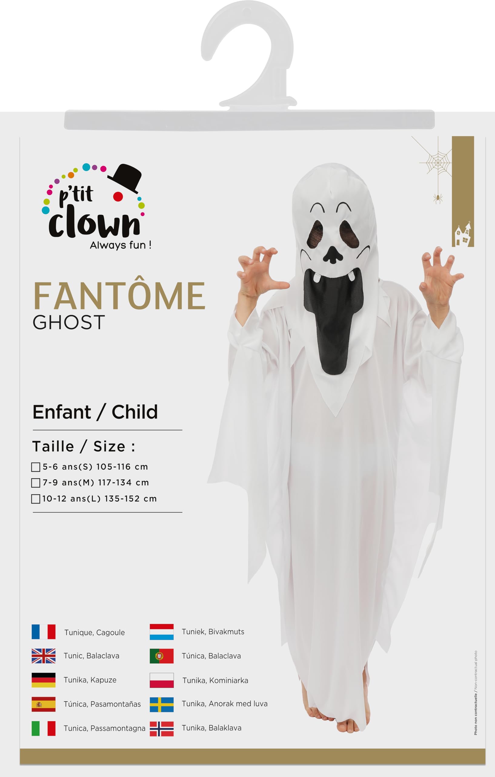 p-tit-clown-geisterkost-m-f-r-kinder-wei-halloween-kost-m-5-6-jahre image 5