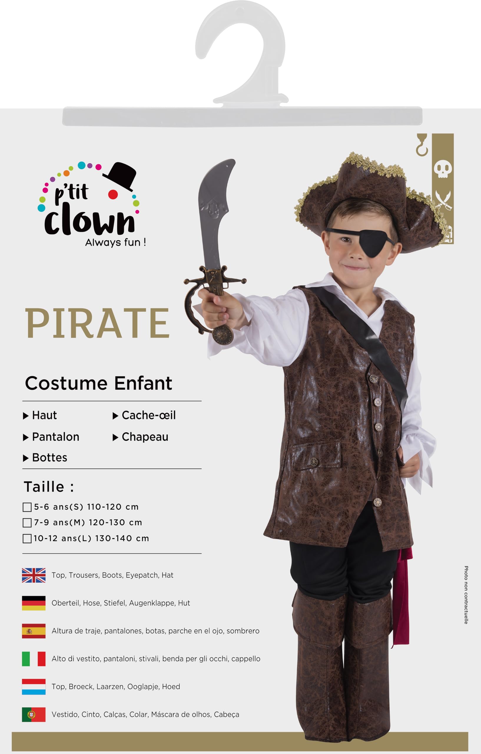 p-tit-clown-piratenkost-m-f-r-jungen-mehrfarbig-10-12-jahre image 5
