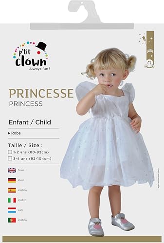 p-tit-clown-kinderkleid-prinzessin-stern-wei-5-6-jahre image 7