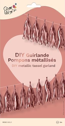 ptit-clown-re22622-girlande-pompons-metallisch-3-m-rosa-gold image 7