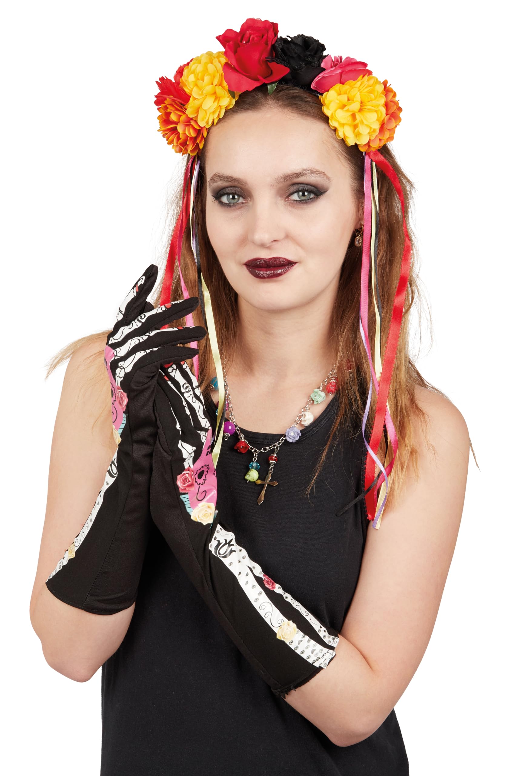 ptit-clown-30046-day-of-the-dead-kost-mset-damen-mit-haarreif image 1