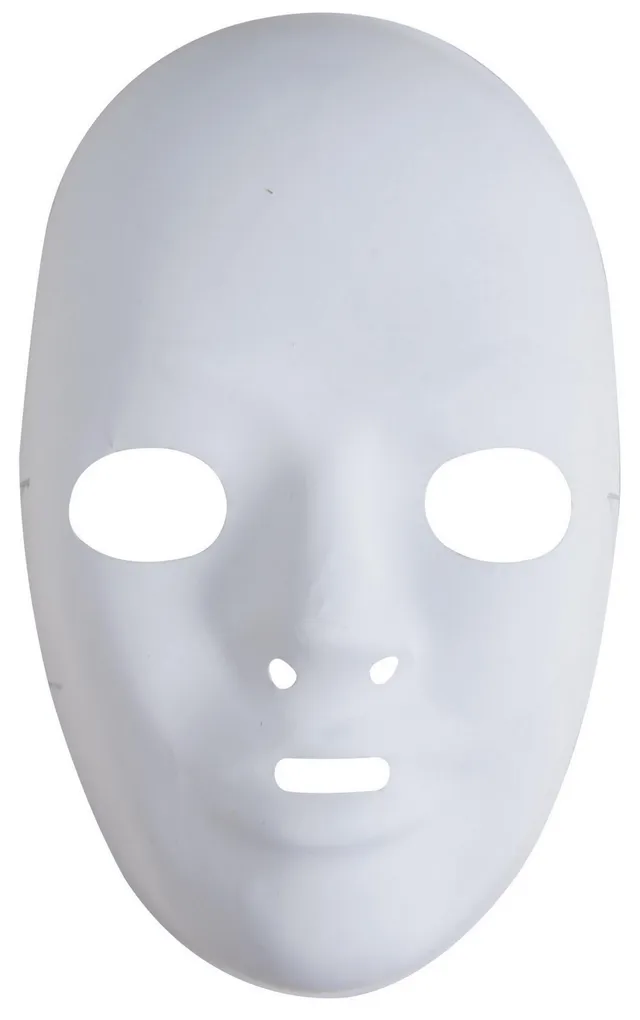 ptit-clown-gesichtsmaske-wei-pvc-erwachsene-6-st-ck image 1
