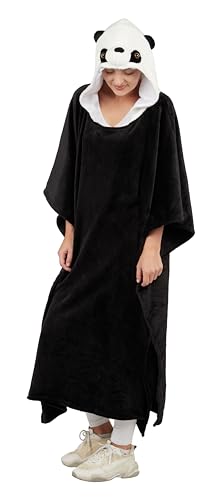 p-tit-clown-damen-panda-adulte-poncho-schwarz-one-size image 8