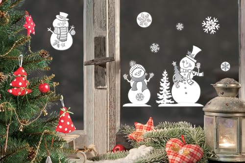 p-tit-clown-re22882-weihnachtsaufkleber-wei-schneemann-oder-rentier image 6