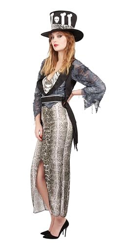 ptit-clown-voodoo-kost-m-damen-kleid-hut-mit-knochen image 8