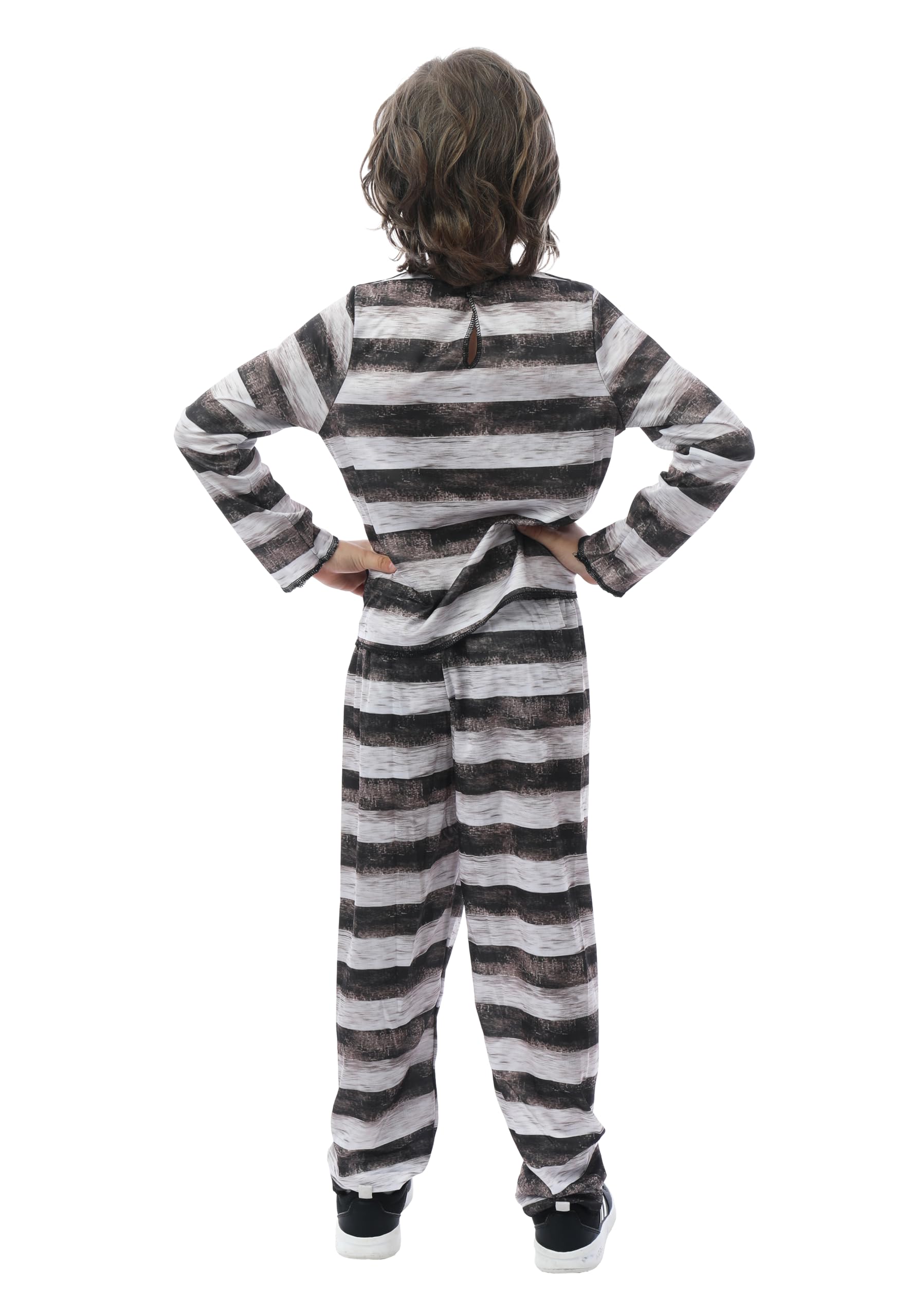 ptit-clown-gefangenenkost-m-kinder-schwarz-wei-jumpsuit image 3