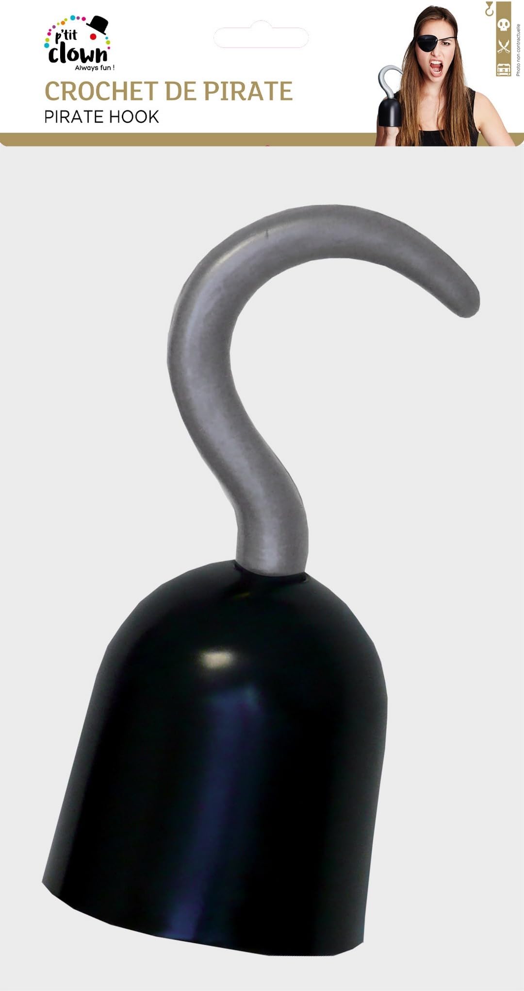 ptit-clown-36160-piratenhaken-kost-mzubeh-r-kunststoff-schwarz image 5