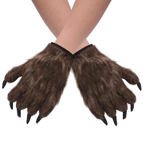 ptit-clown-23525-werwolf-handschuhe-erwachsene-braun image 5
