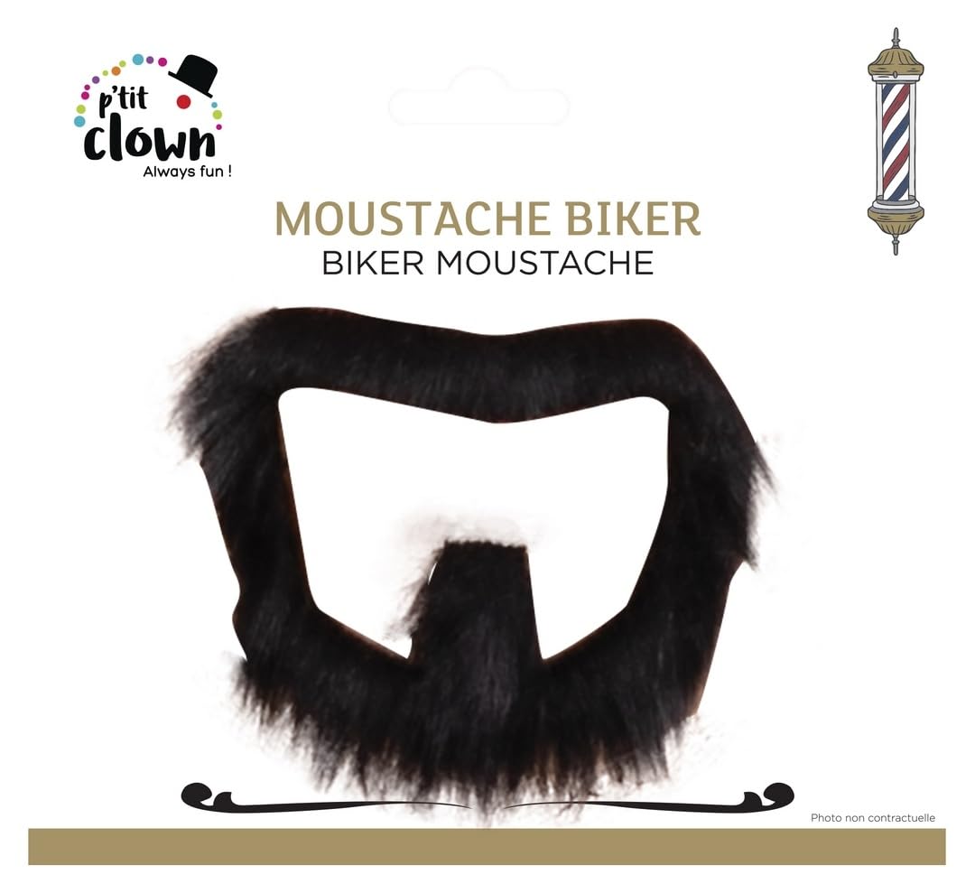 p-tit-clown-schnurrbart-biker-schwarz-kost-m-accessoire image 3