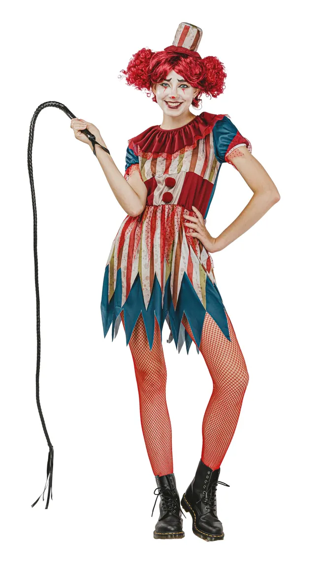 ptit-clown-kost-m-clown-vintage-damen-gr-e-l-halloween-cosplay image 1