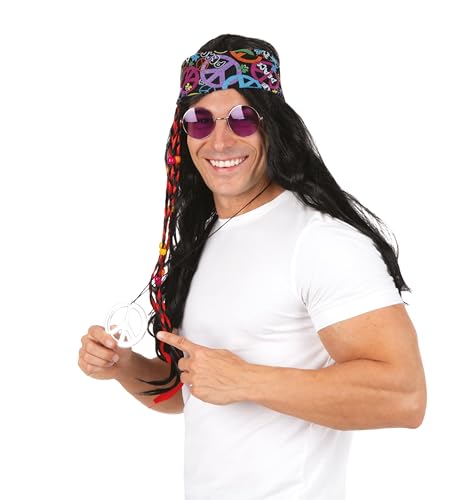 ptit-clown-68604-hippie-per-cke-glatt-schwarz-synthetik image 6