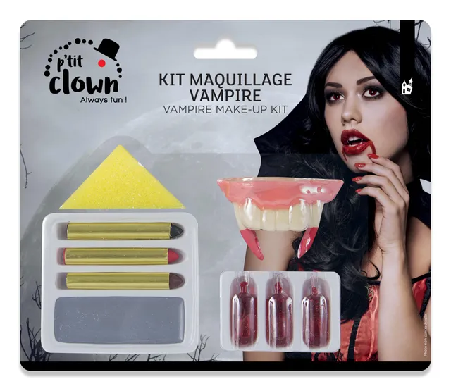 ptit-clown-vampire-schminkset-grau-halloween-make-up-set-erwachsene-abwaschbar image 1