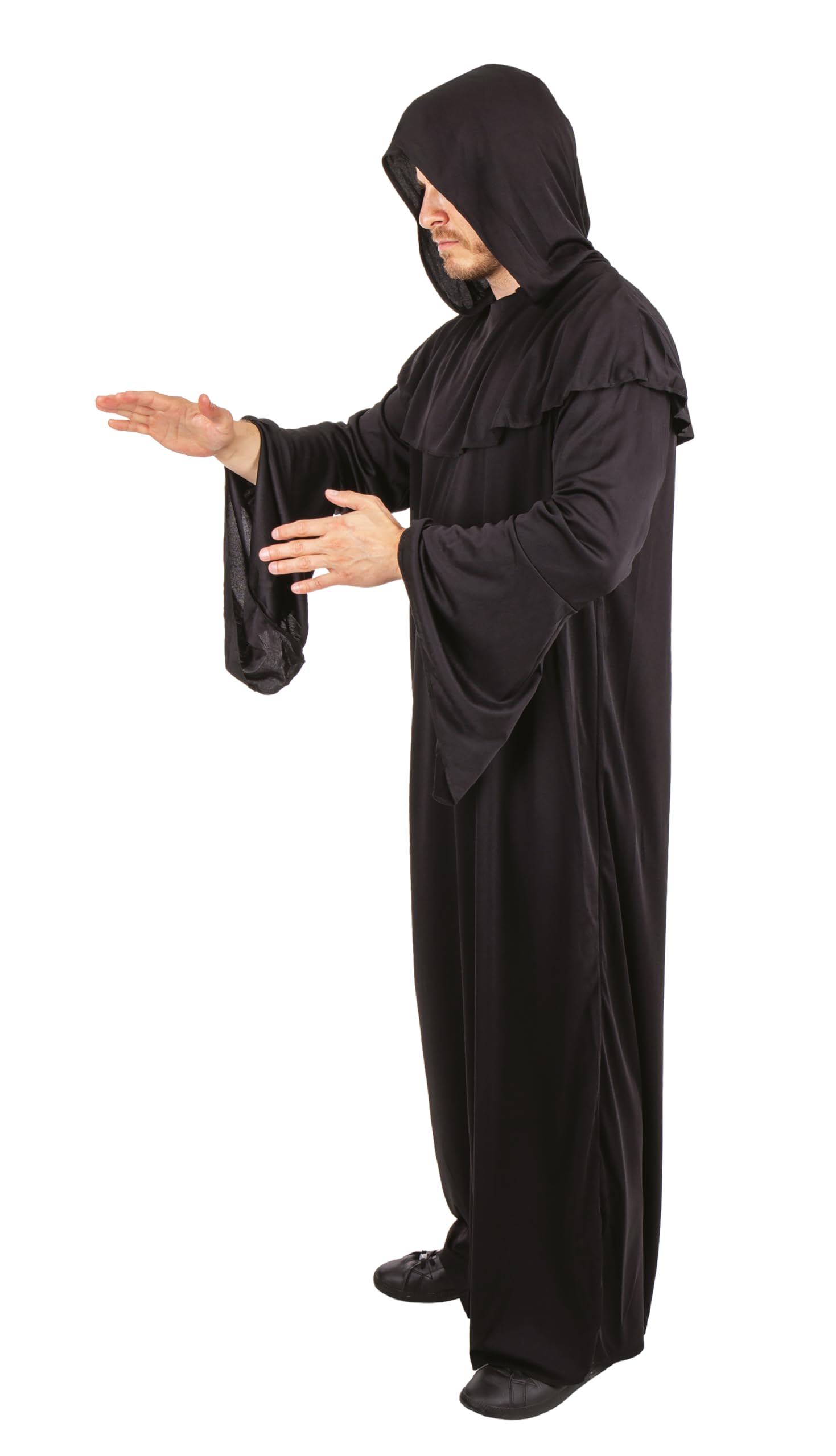 p-tit-clown-dunkler-bote-kost-m-herren-schwarz-mit-kapuze image 2