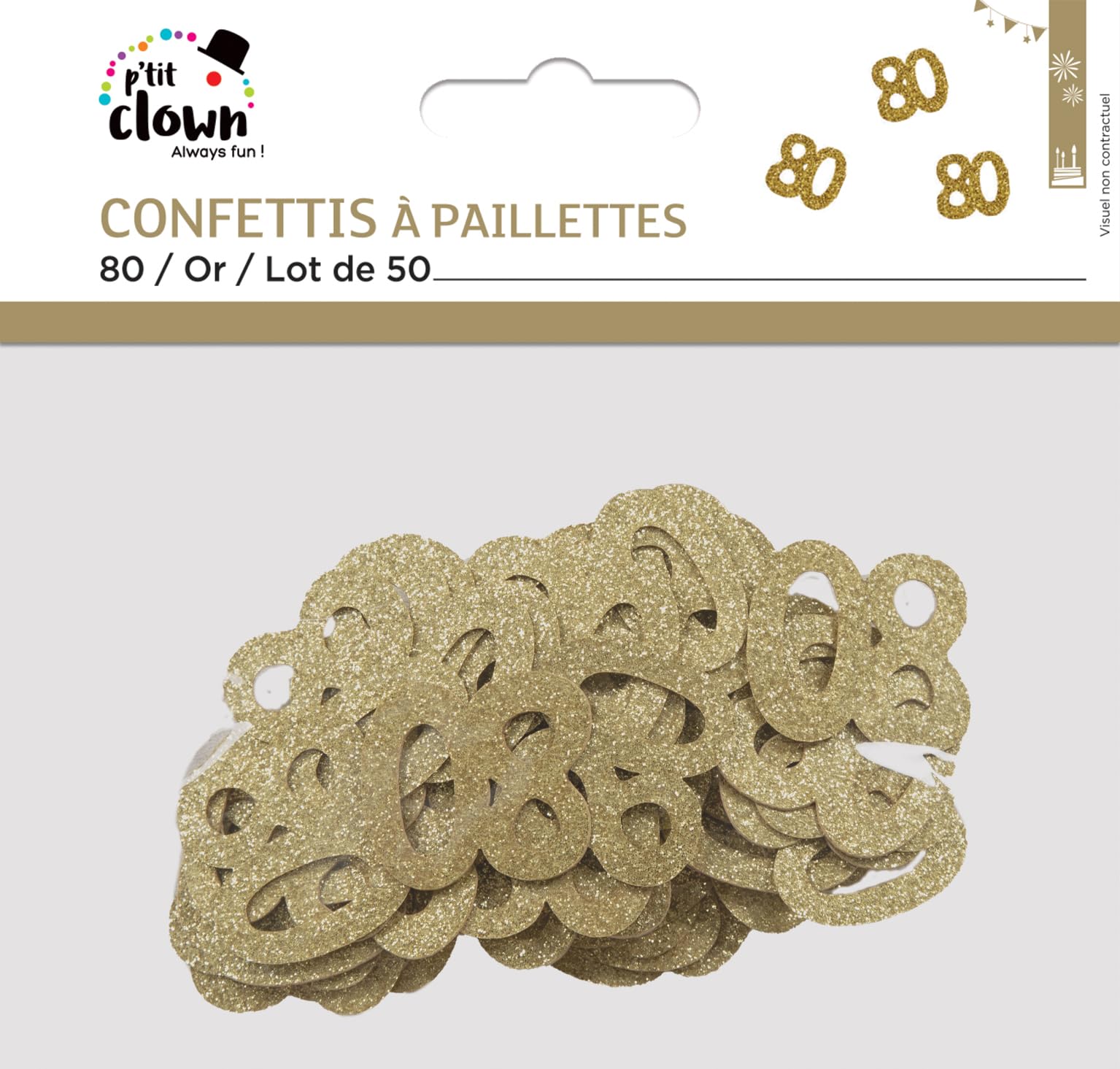 p-tit-clown-glitzer-konfetti-papier-gold-50-st-ck-2-5-m image 2