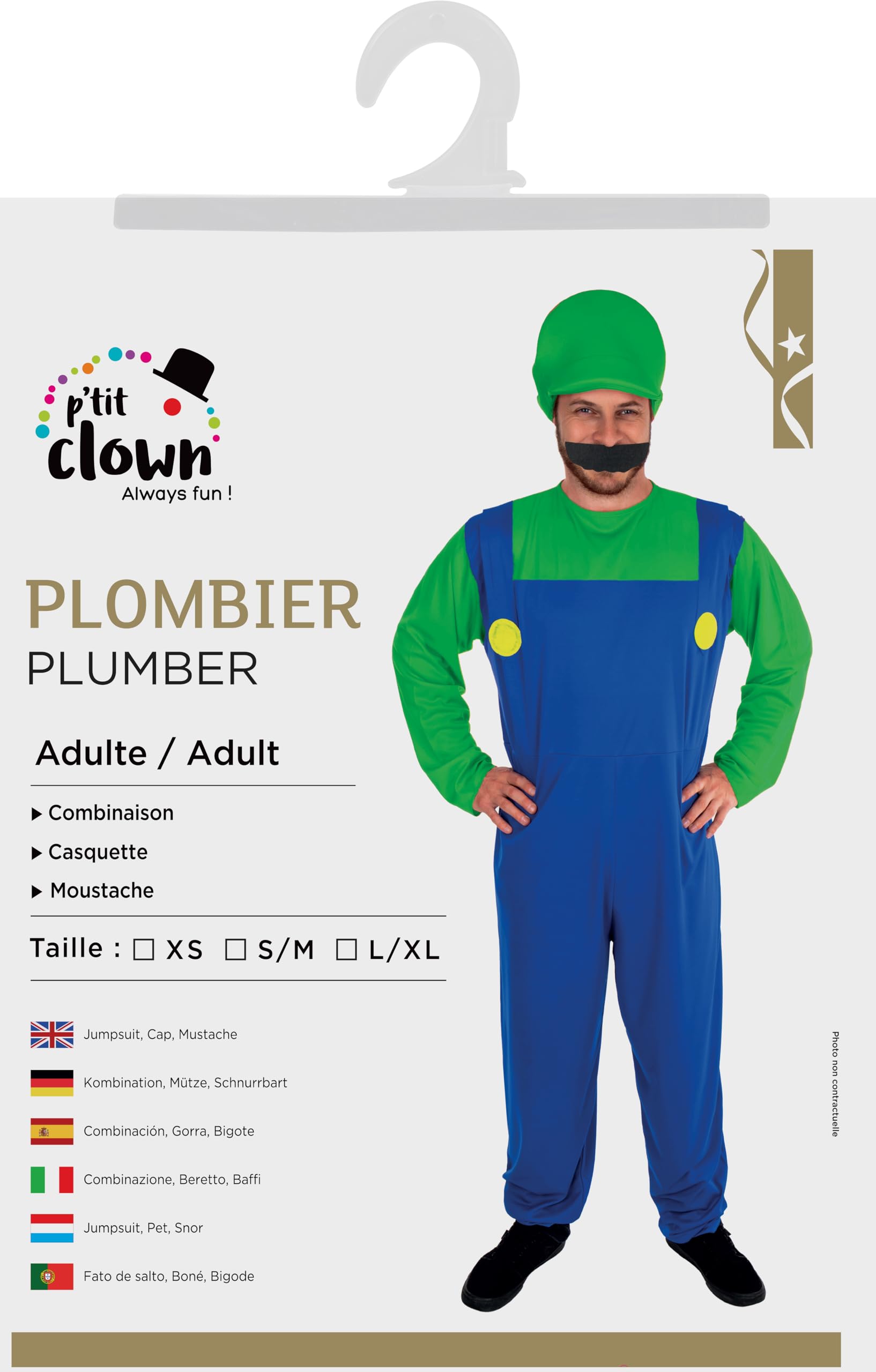 ptit-clown-klempner-kost-m-overall-gr-n-large-unisex image 5