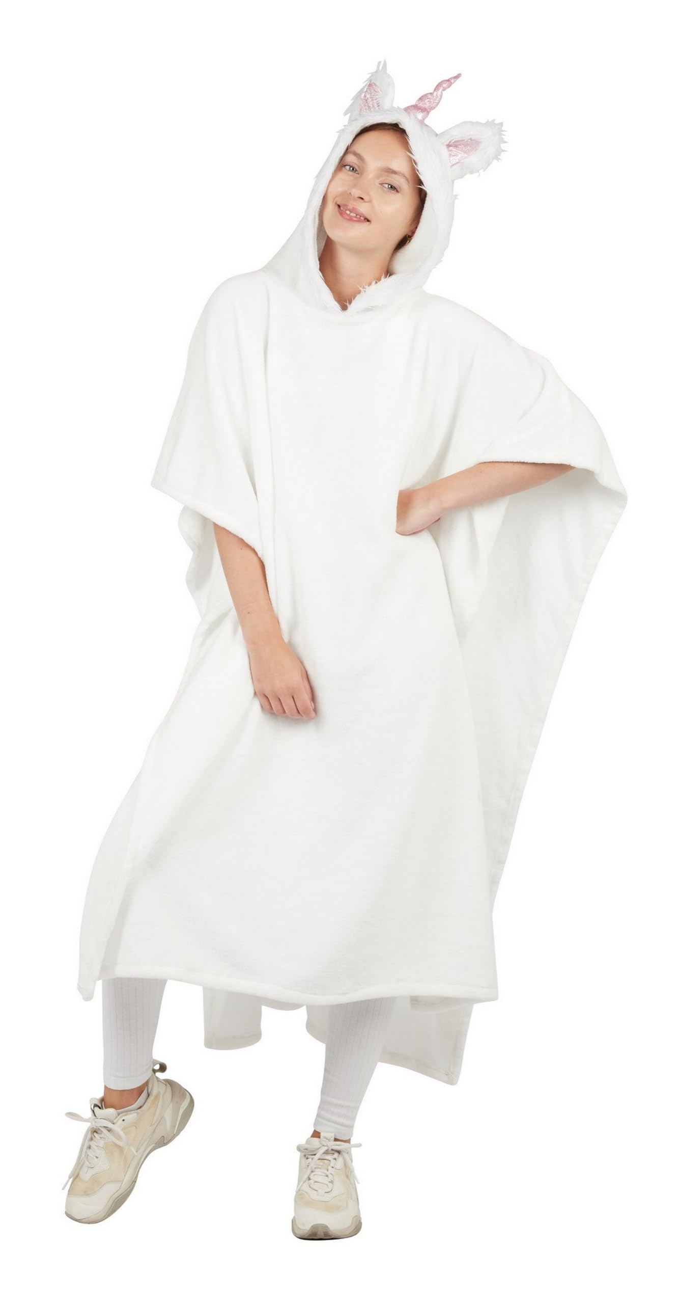 ptit-clown-einhorn-poncho-mit-kapuze-f-r-erwachsene-einheitsgr-e-polyester image 7