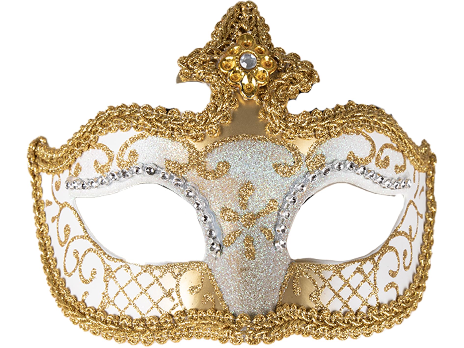 ptit-clown-venezianischer-wolf-kunststoff-maske-wei image 1