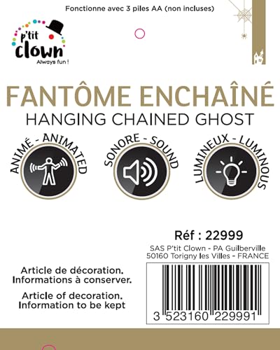 ptit-clown-animierter-halloween-geist-mit-ketten-130-cm-sound-licht image 6