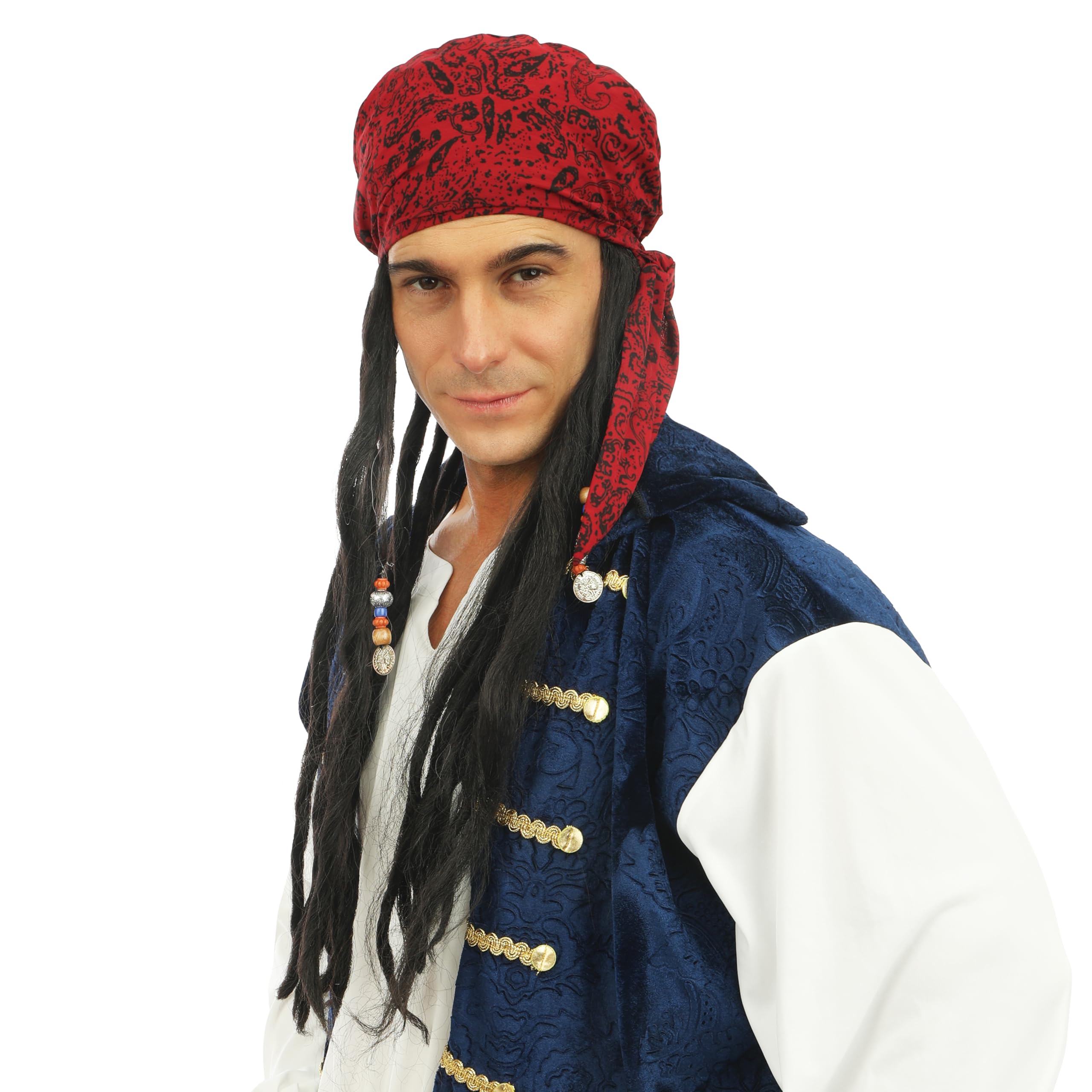 p-tit-clown-34750-piraten-per-cke-mit-dreadlocks-und-tuch-mehrfarbig image 1