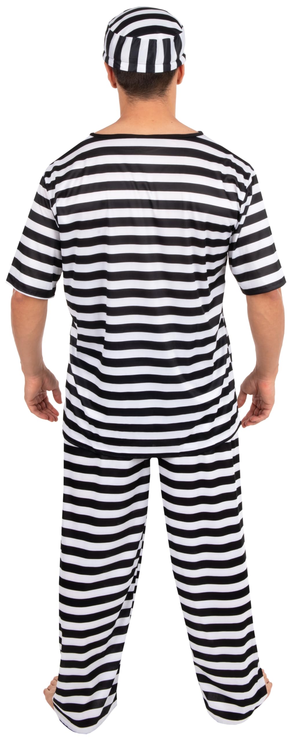ptit-clown-bagnard-str-fling-kost-m-erwachsene-schwarz-wei-gestreift-polyester image 3