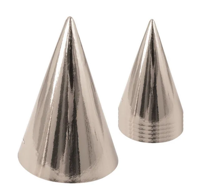 ptit-clown-chapeau-pointu-spitzhut-silber-aus-karton-6er-set image 1
