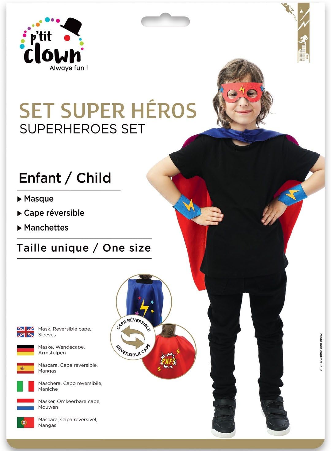 p-tit-clown-23311-superhelden-kost-m-set-kinder-mit-umhang-und-maske image 3