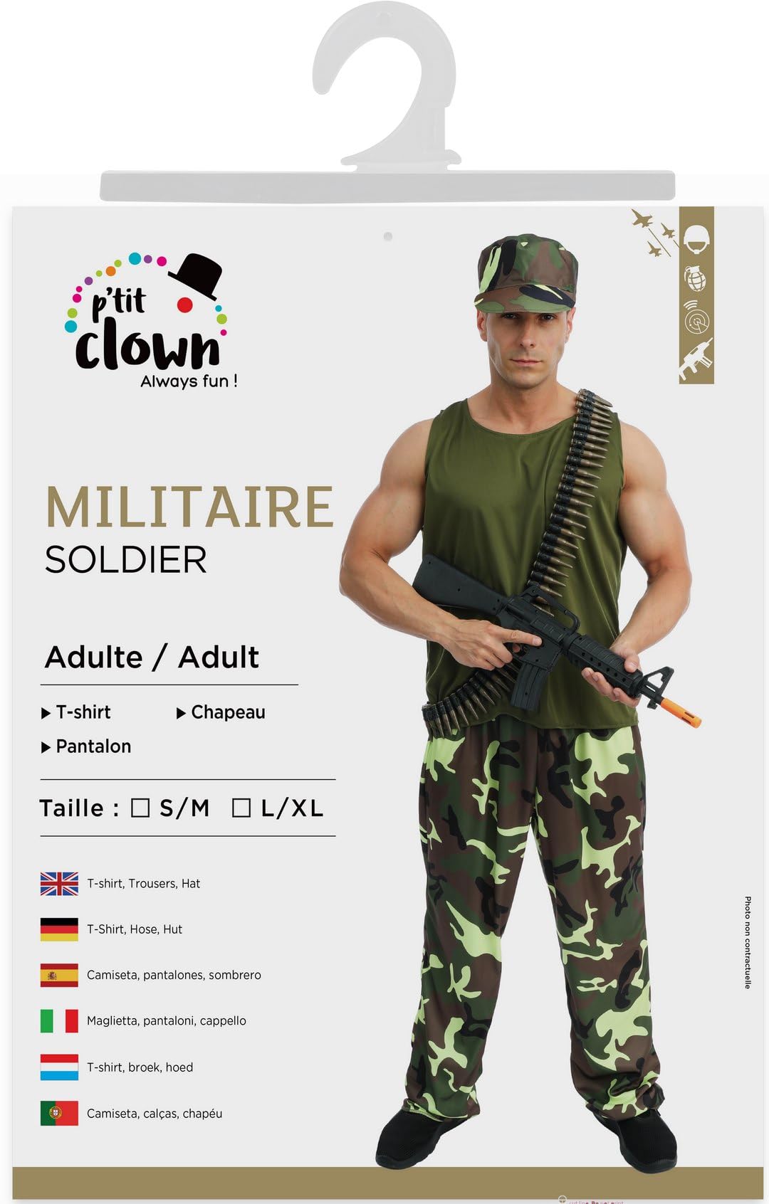p-tit-clown-23306-erwachsenenkost-m-milit-r-soldat-rankgitter-l-xl image 6