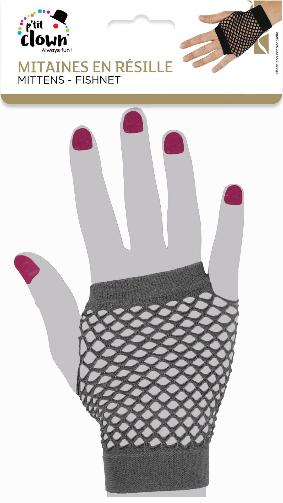 ptit-clown-90313-kurzfingerlose-netz-handschuhe-schwarz-erwachsene-einheitsgr-e image 4