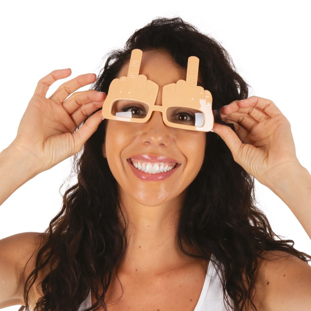 p-tit-clown-fun-brille-mittelfinger-design-kunststoff-beige-one-size image 5