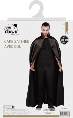 ptit-clown-16204-cape-satin-polyester-1-40-m-schwarz-rot image 7