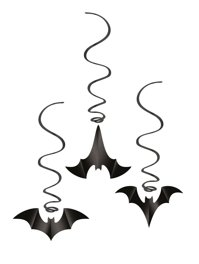 p-tit-clown-spirale-halloween-fledermaus-deko-anh-nger-3er-set image 1