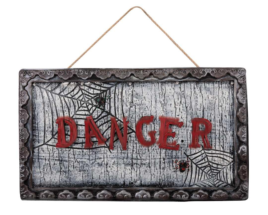 ptit-clown-t-rschild-halloween-tiermotiv-deko-schild-grau image 1
