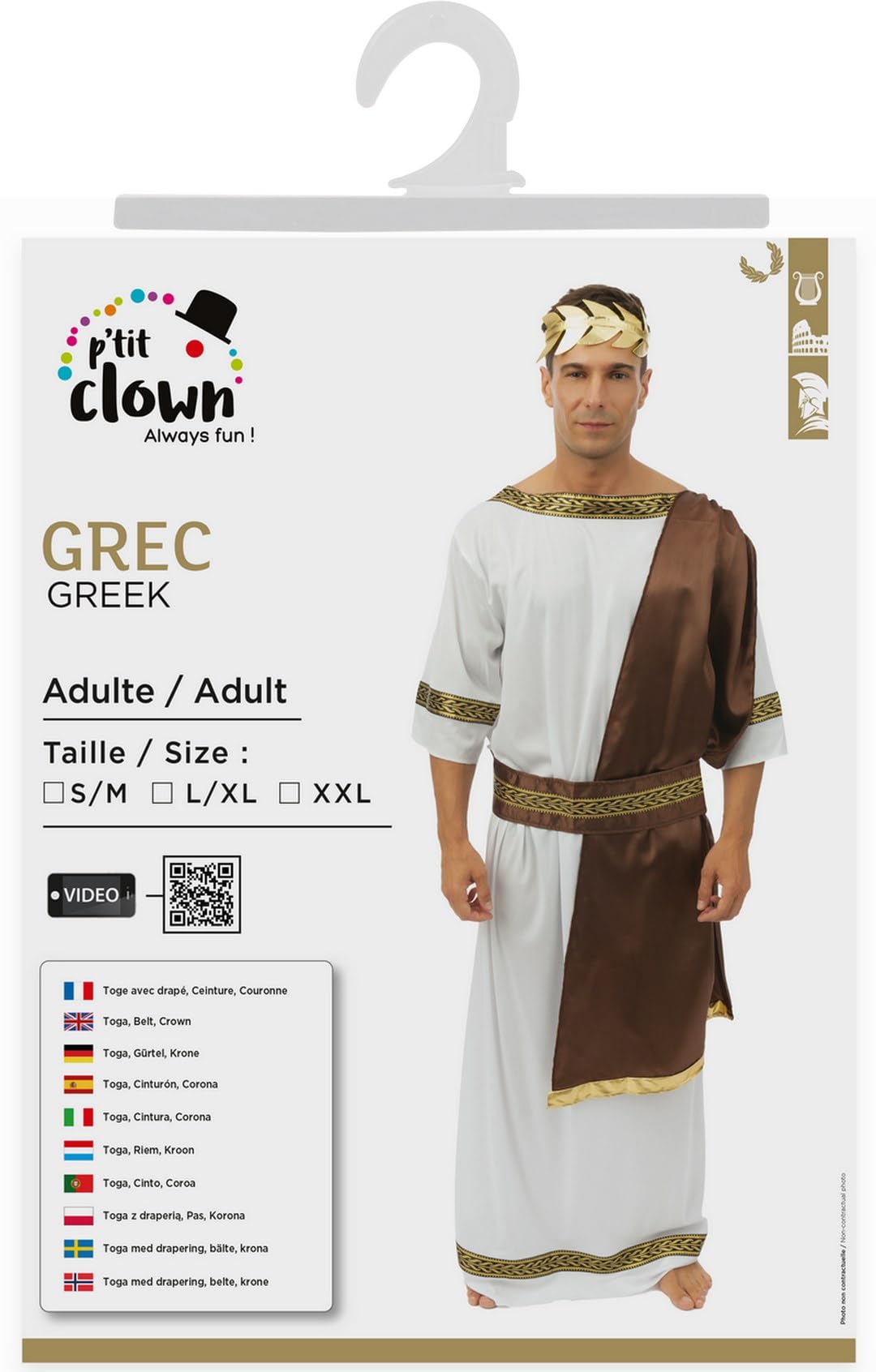 ptit-clown-99667-griechisches-kost-m-premium-set-toga-g-rtel-krone-erwachsene image 6