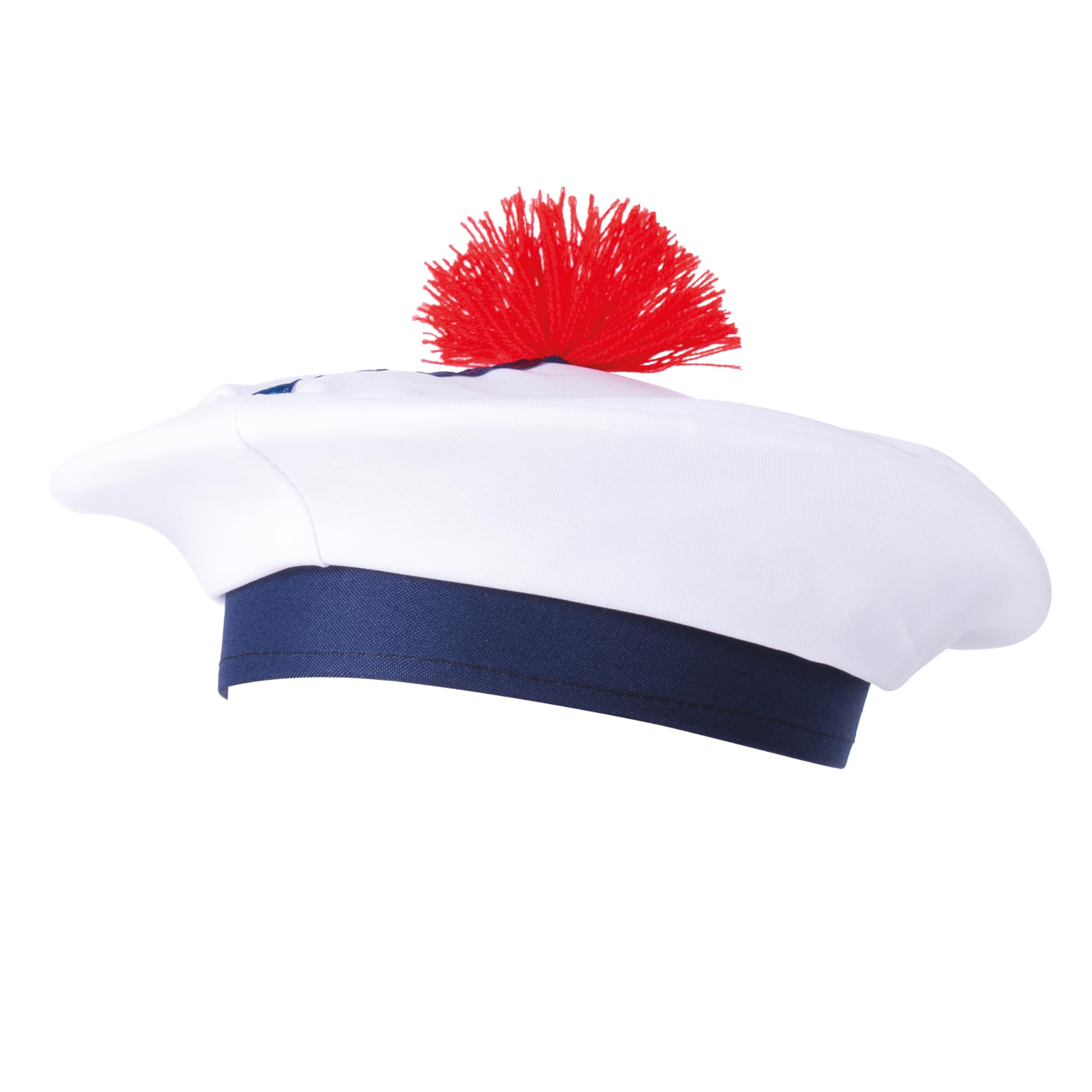 ptit-clown-matrosen-barett-mit-pompon-erwachsene-wei image 2